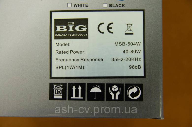 Акустика настінна BIG MSB-504 Pro (White, Canada) - фото фото фото 1