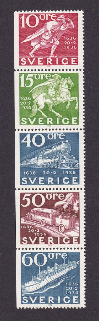 Транспорт Швеция 1936 г MNH - сцепка - фото фото фото 0