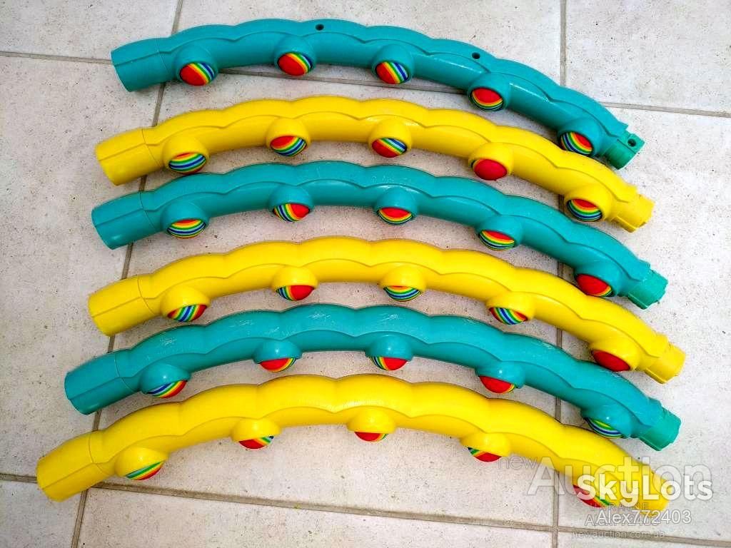 Обруч массажный хула хуп Hula Hoop Technogym 358 диаметр 90 см Green-Yellow - фото фото фото 4