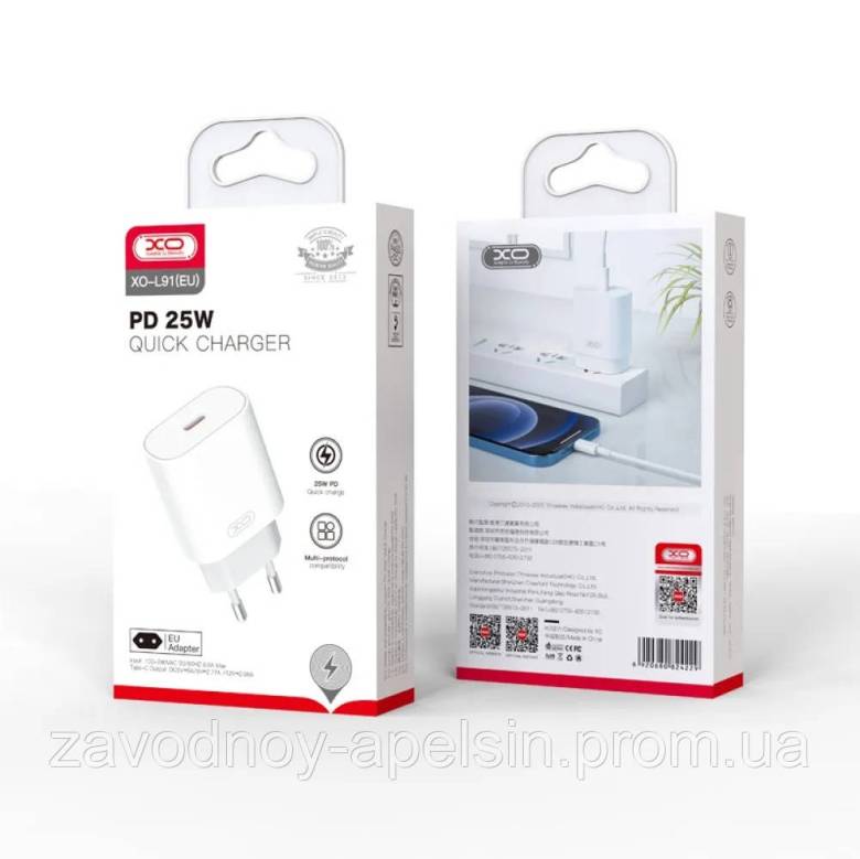 Быстрая зарядка Блок Адаптер Android Oppo PD 25W (XO) - фото фото фото 1