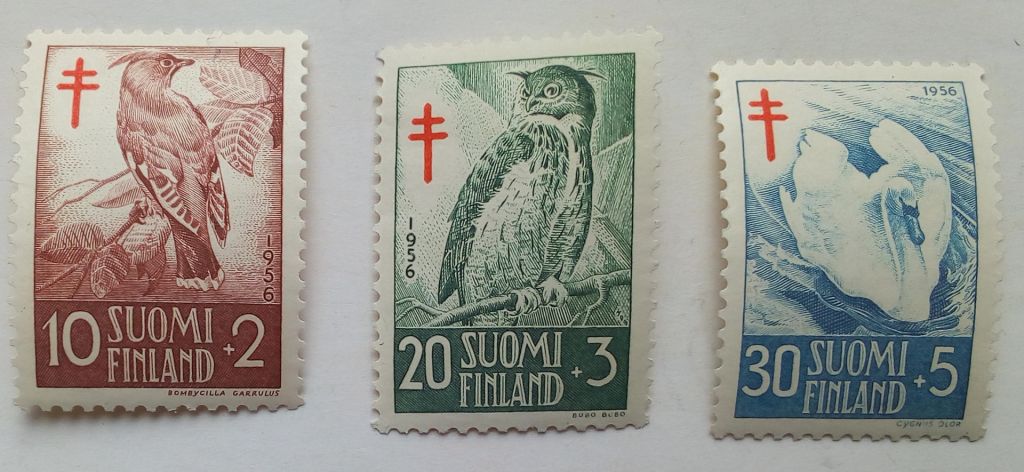 Финляндия 1956 Птицы, фауна, MNH - фото фото фото 0