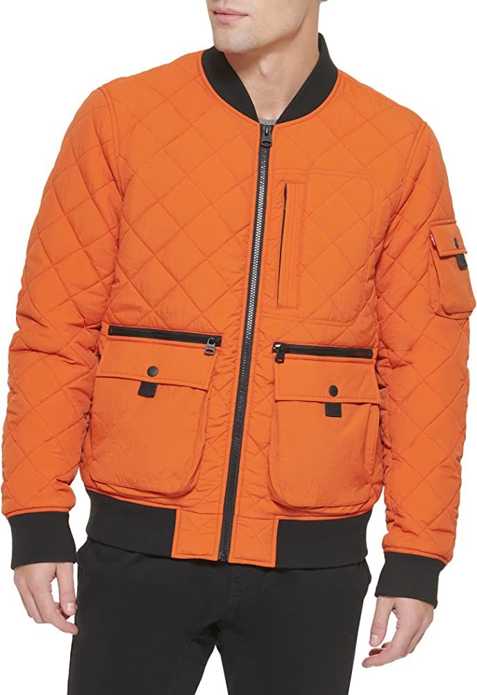 Бомбер Levis Dry Touch Nylon Quilted Utility Bomber Jacket - фото фото фото 4