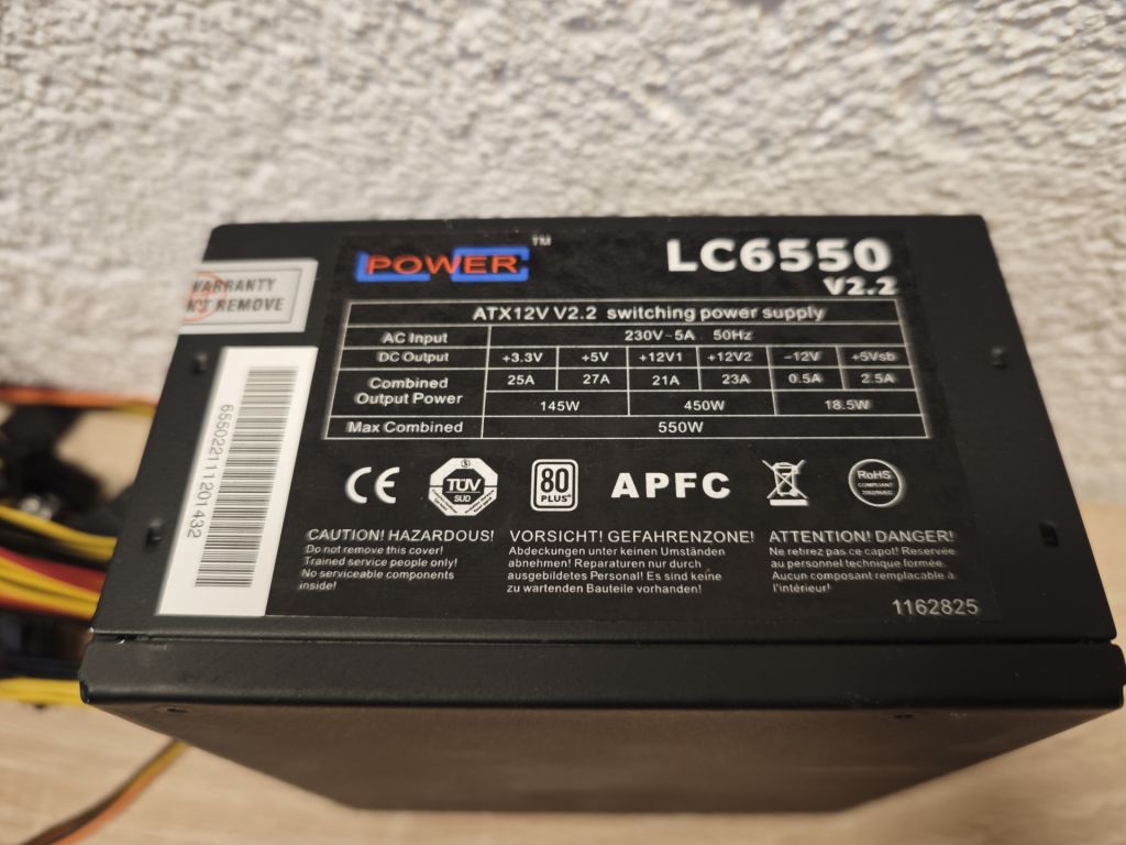 Блок живлення LCPower 550W - фото фото фото 1