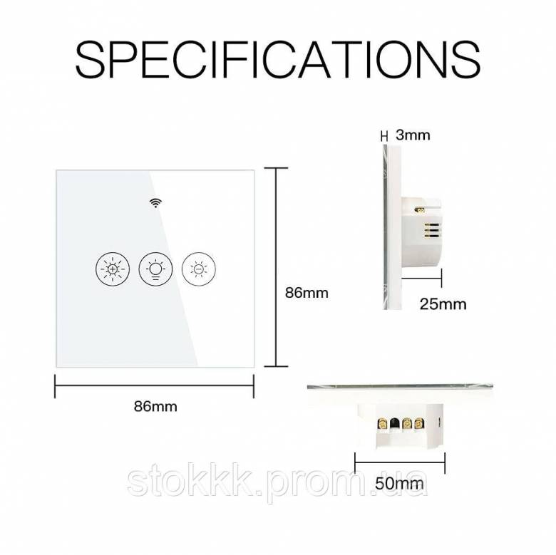 MOES Smart Alexa WiFi RF433 диммерный выключатель Smart Life - фото фото фото 1