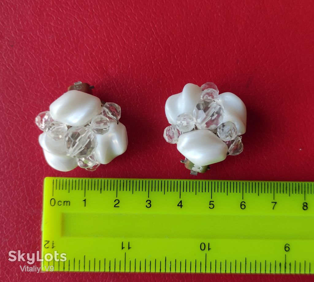 Серьги West Germany Vintage clip-on earrings - фото фото фото 2