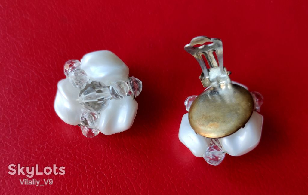 Серьги West Germany Vintage clip-on earrings - фото фото фото 3