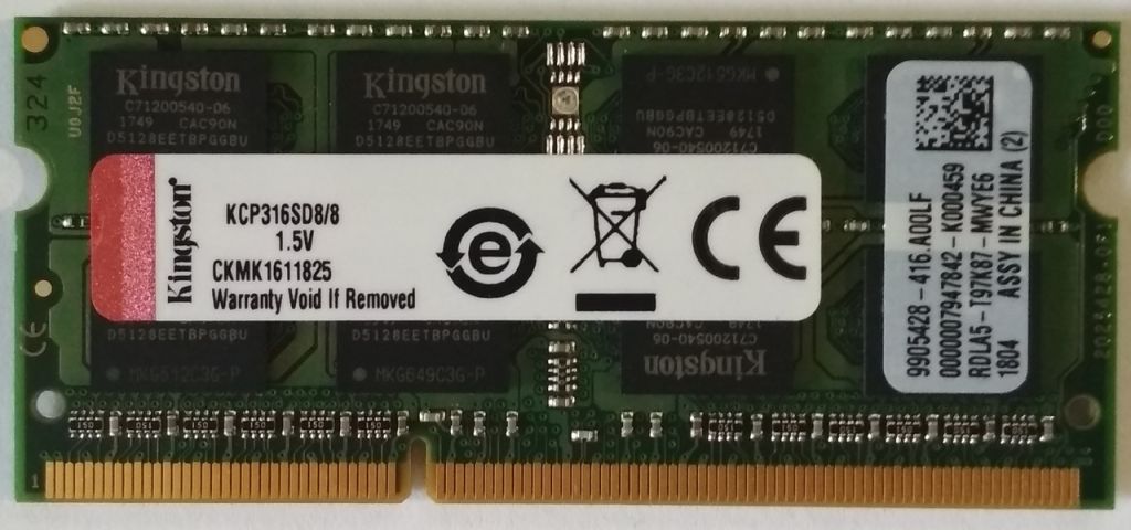 Для ноутбука 8GB DDR3 1600MHz Kingston PC3 12800S RAM Оперативна пам'ять - фото фото фото 0