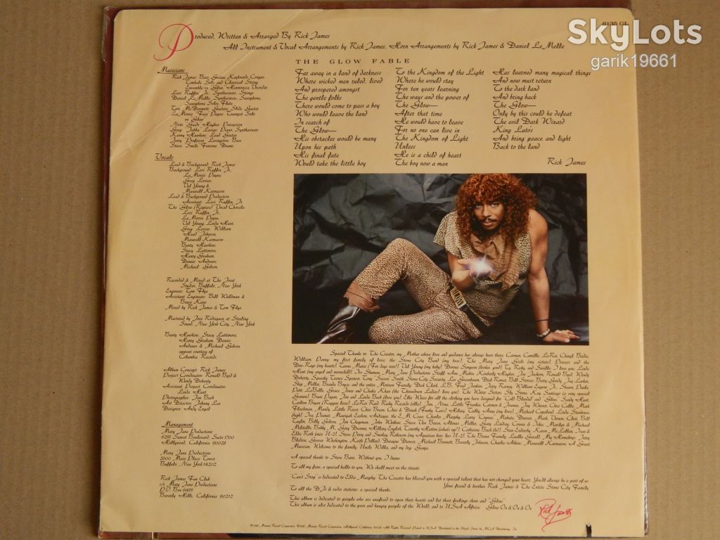 Rick James - Glow  (Gordy ‎– 6135 GL, US) insert EX+/NM- - фото фото фото 2