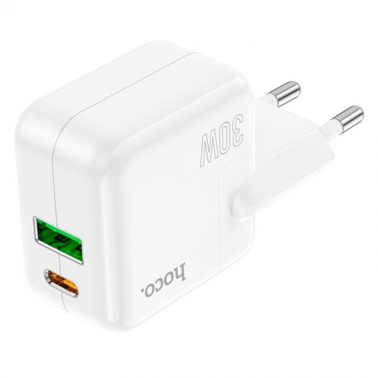 Зарядний пристрій HOCO C111A 1USB/1Type-C 30W/3A PD/QC - фото фото фото 4