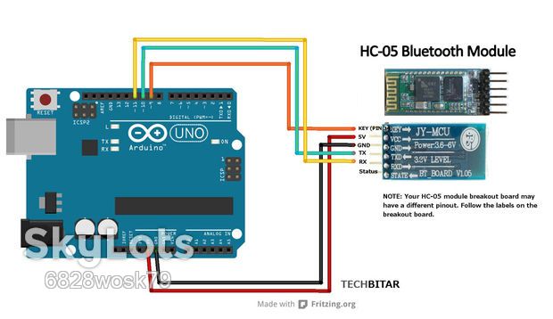 HC-05 RS232 Bluetooth 6 pin Master Slave блютуз модуль RF Transceiver TTL UART - фото фото фото 3