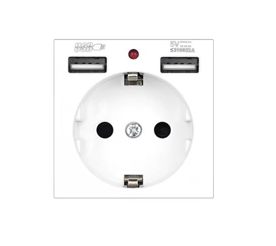 Розетка з usb USB настінна розетка біла - фото фото фото 2