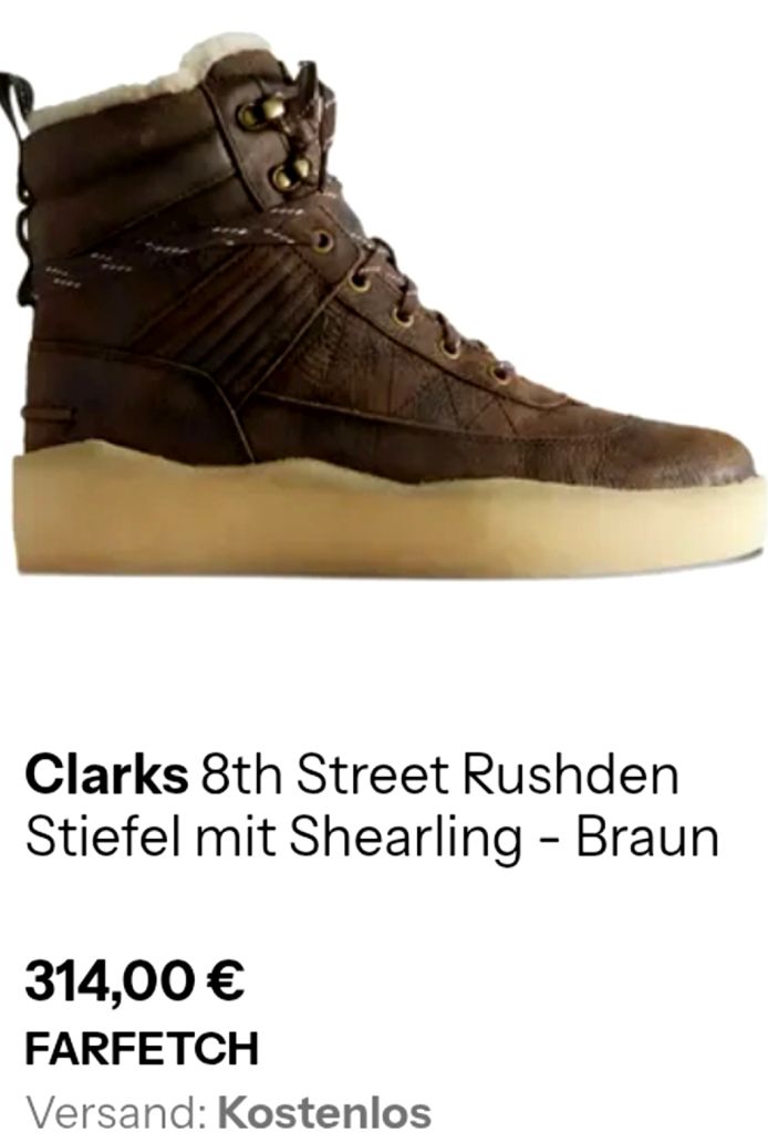 Шкіряні лімітовані теплі черевики Clarks - фото фото фото 9