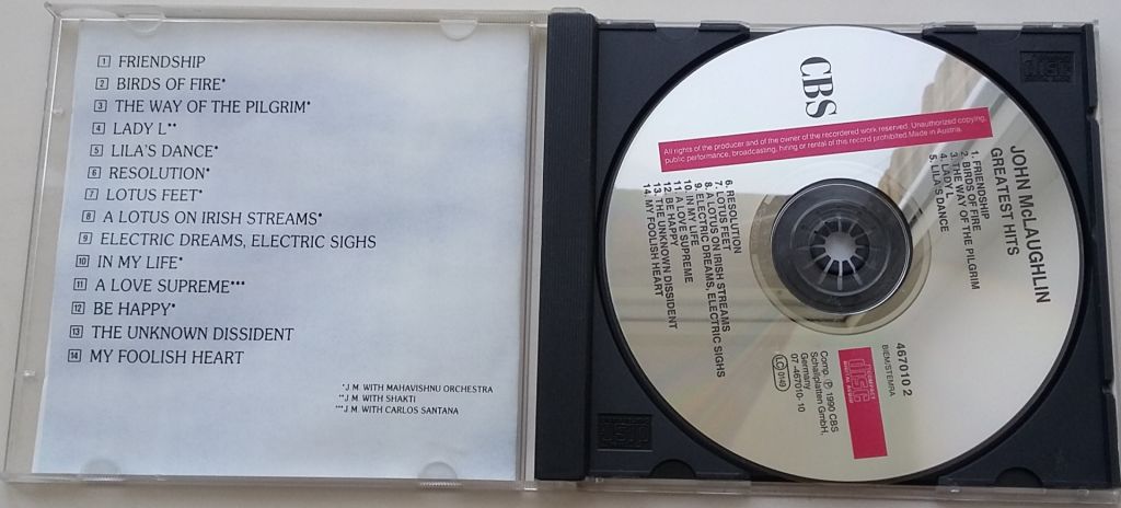 JOHN MCLAUGHLIN  Greatest Hits   CD     ( Unofficial ) - фото фото фото 1