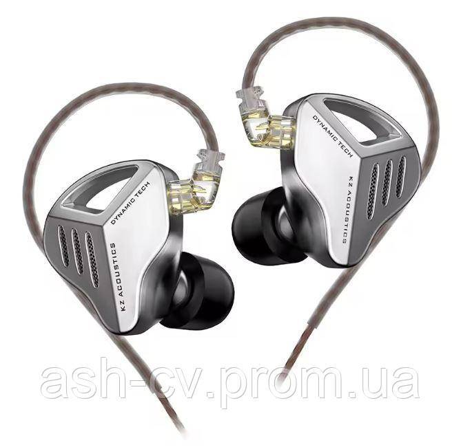 Навушники, KZ, ZVX, PRO, Silver, OFC, Hi-Fi, Hi-End, Dynamic Drive, jack 3.5 mm - фото фото фото 0