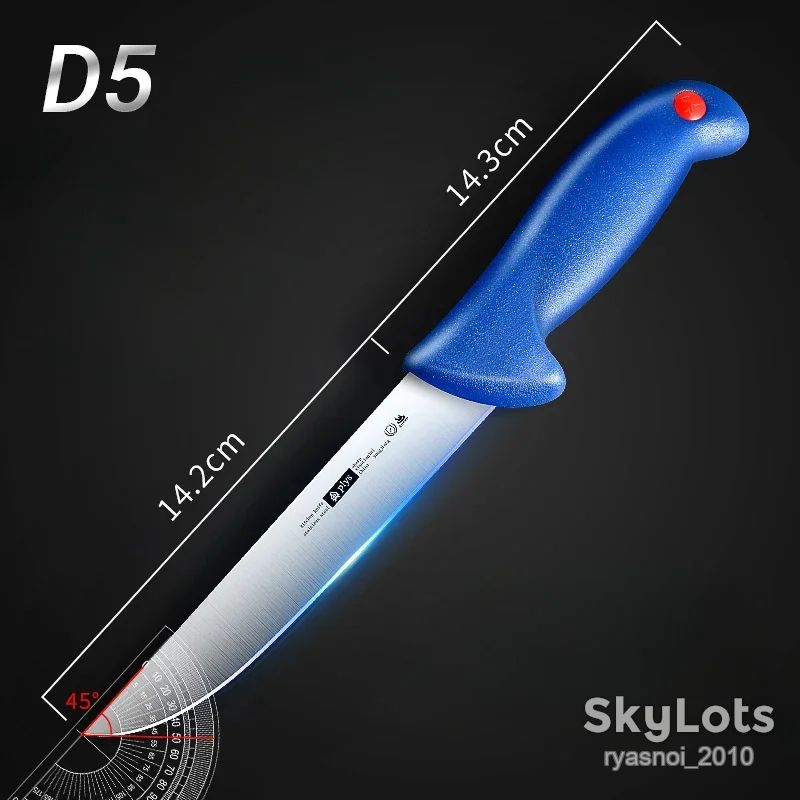 Plys TZHS901 D5, Plastic blue, 40Cr13 Satin, Kitchen Knife, Fixed - фото фото фото 11