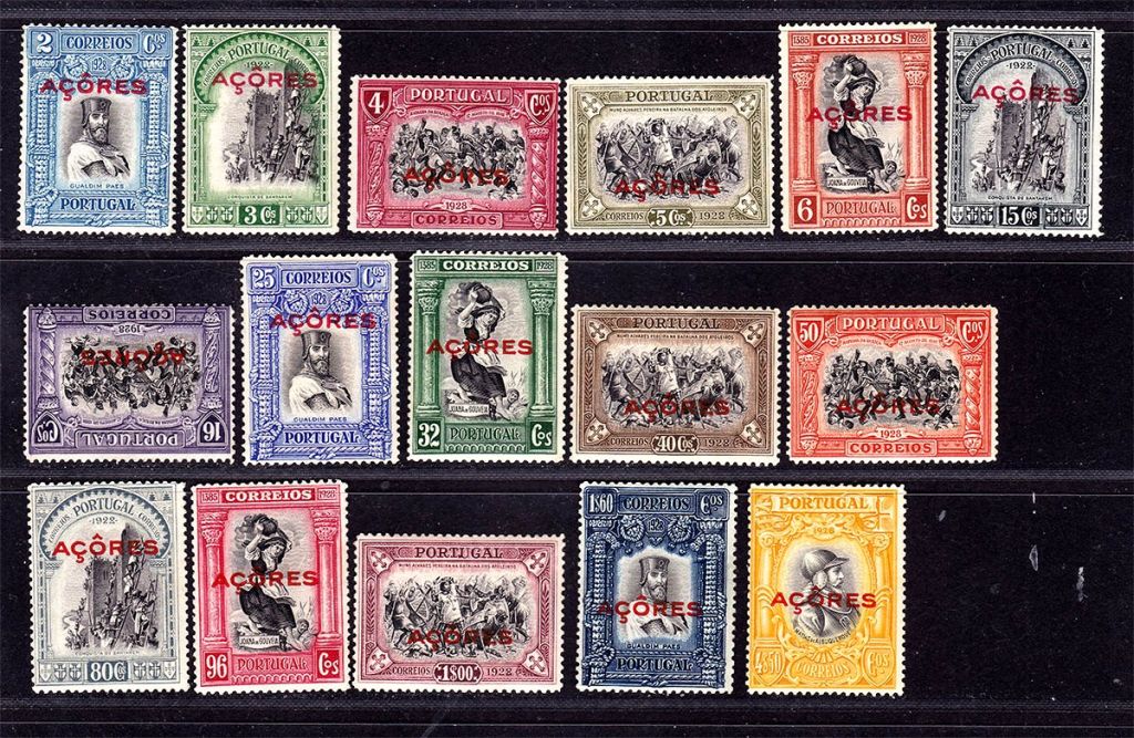 EU  Португалия  Азоры 1925 г  - 2а скана - надпечатка - фото фото фото 0