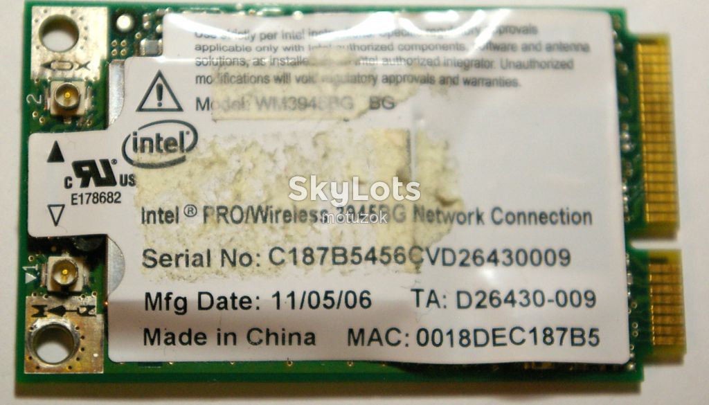 Модуль Wi-Fi для ноутбука Intel Pro/Wireless 3945 BG - фото фото фото 0