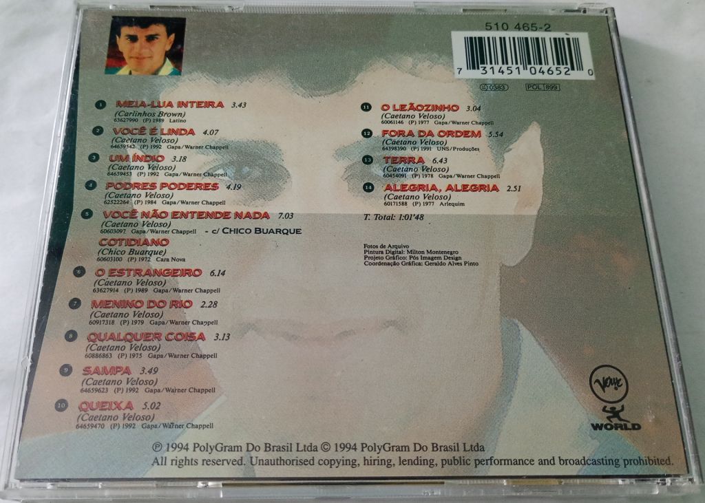 CAETANO VELOSO Minha Historia CD Germany - фото фото фото 2