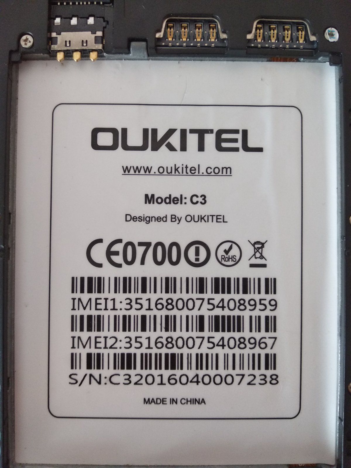 Мобильный телефон смартфон Oukitel C3 - фото фото фото 3