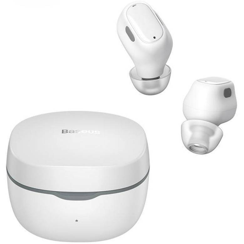 Навушники Bluetooth бездротові Baseus WM01 вакуумні з мікрофоном White - фото фото фото 1