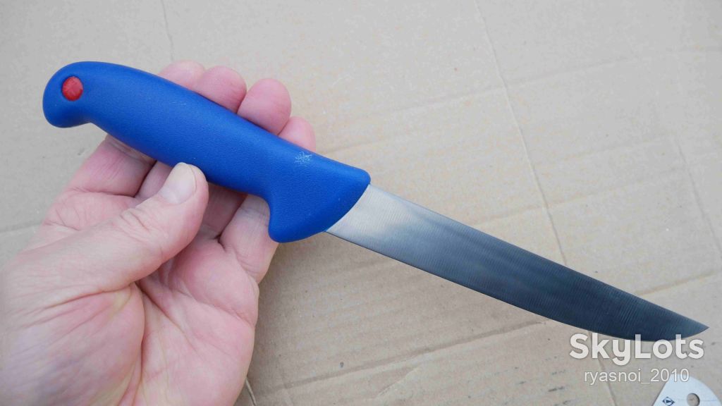 Plys TZHS901 D5, Plastic blue, 40Cr13 Satin, Kitchen Knife, Fixed - фото фото фото 5