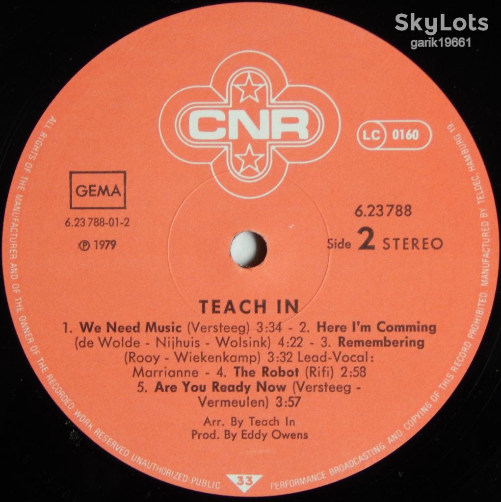 Teach In – Teach In  (CNR – 6.23788. Germany) EX+/NM- - фото фото фото 3