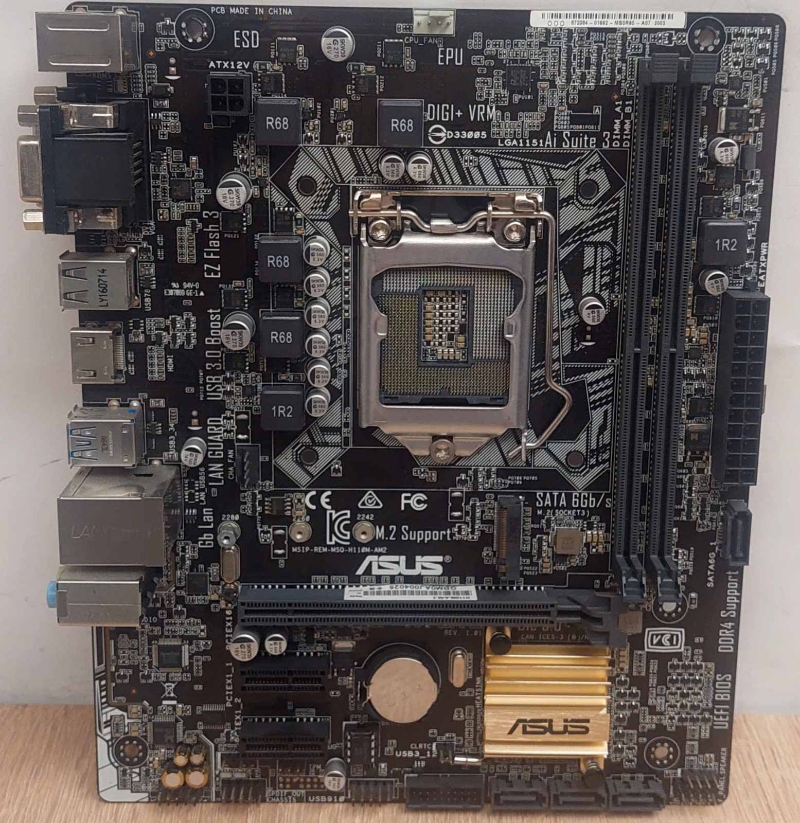 Материнська плата Asus H110M-A/M.2  / Socket 1151 / MicroATX /  2 x DDR4 / б/в - фото фото фото 0