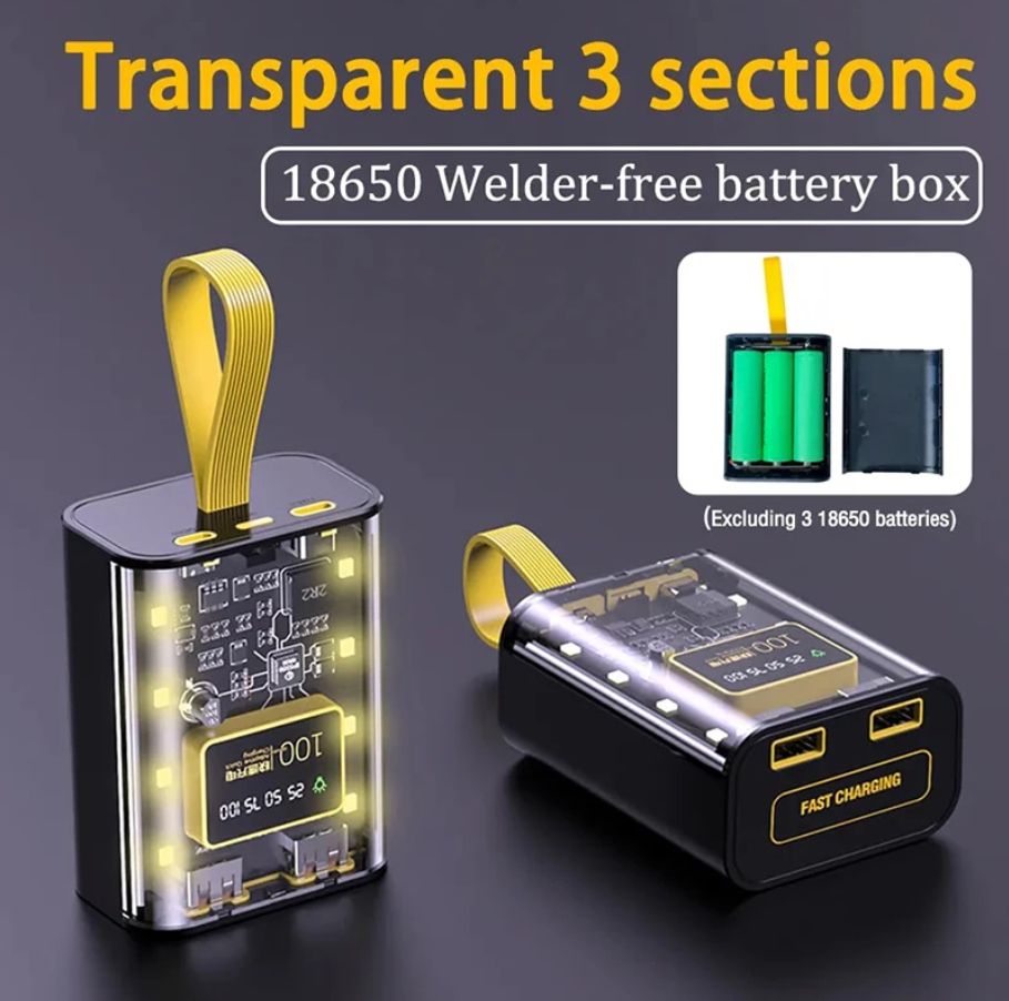 Корпус PowerBank 3x18650 Зі швидким заряджанням - фото фото фото 0