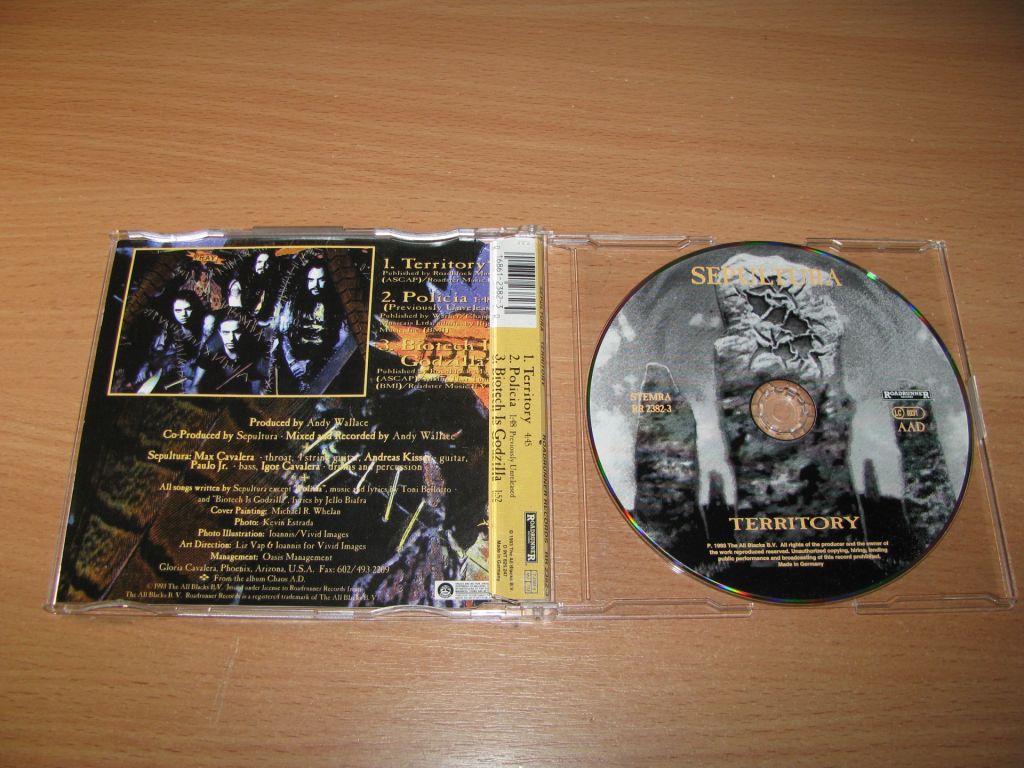 SEPULTURA - Territory  (1993 Roadrunner SINGLE) - фото фото фото 1