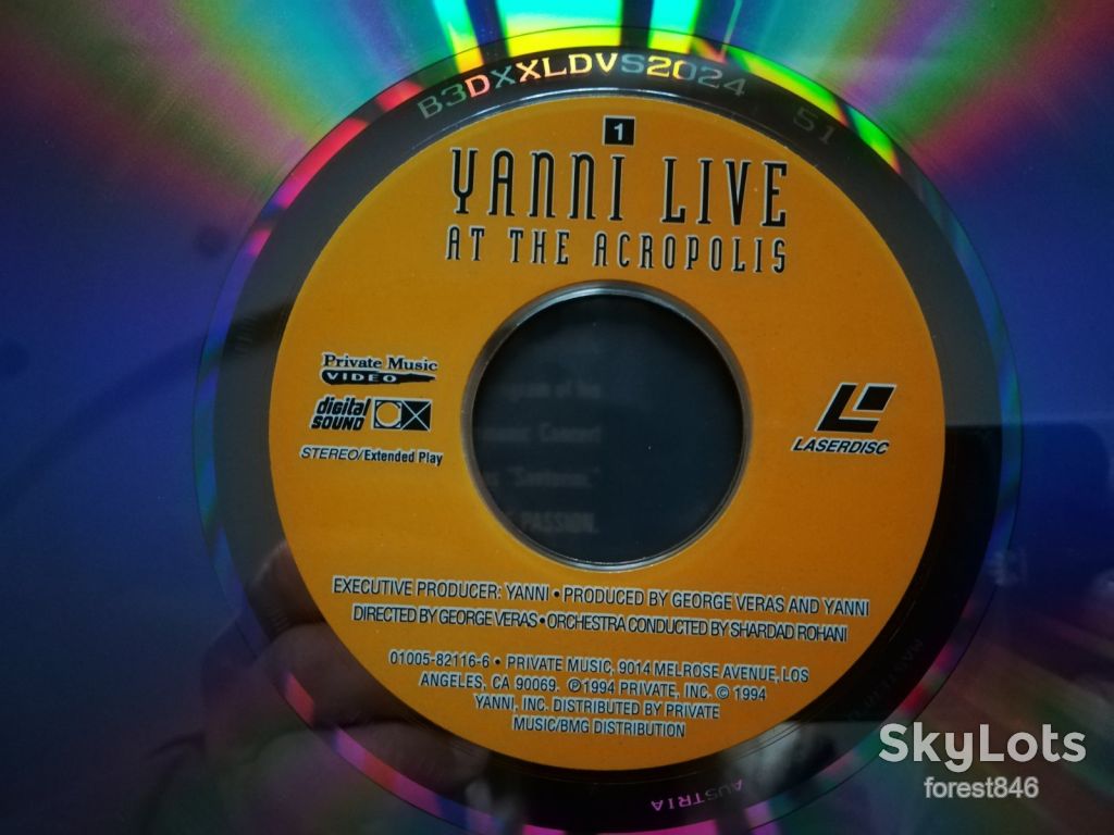 Лазерний відеодиск Yanni Live at the Acropolis-Ex.+, США - фото фото фото 5