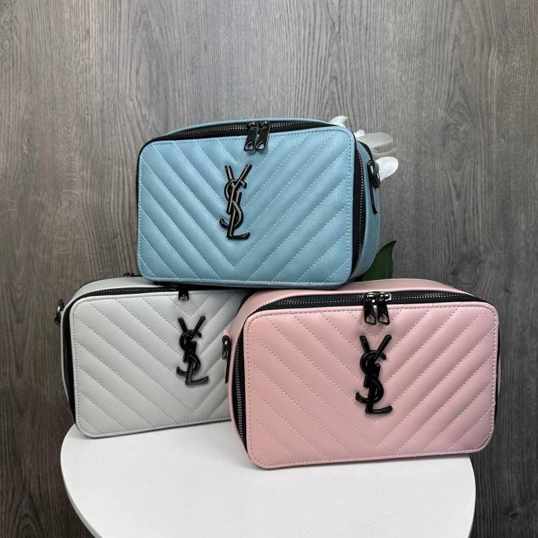 Якісна жіноча невелика сумка, клатч YSL чорна екошкіра, стильна сумка через плече - фото фото фото 4
