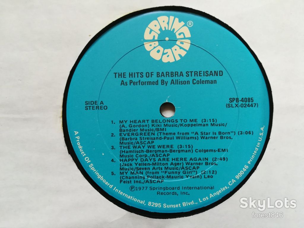 The hits of Barbra Streisand as performed by Allison Coleman-Ex.+-США - фото фото фото 2