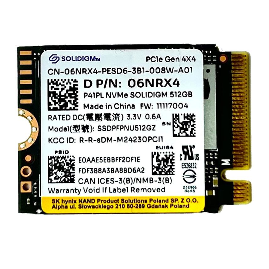 512Gb SSD NVMe PCI-E 3.0 Solidigm  (intel) P41 Plus m2 2230 97% - фото фото фото 0