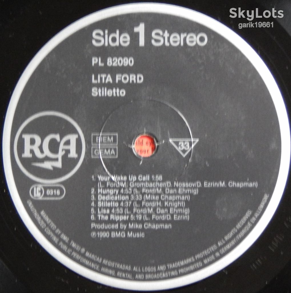 Lita Ford – Stiletto  (RCA – PL 82090, Germany) insert NM-/NM- - фото фото фото 3