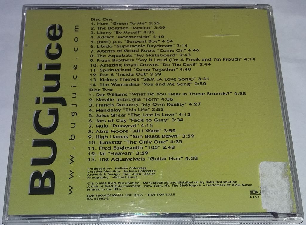 VARIOUS BUGjuice Spring / Summer 1998 2CD  US - фото фото фото 3