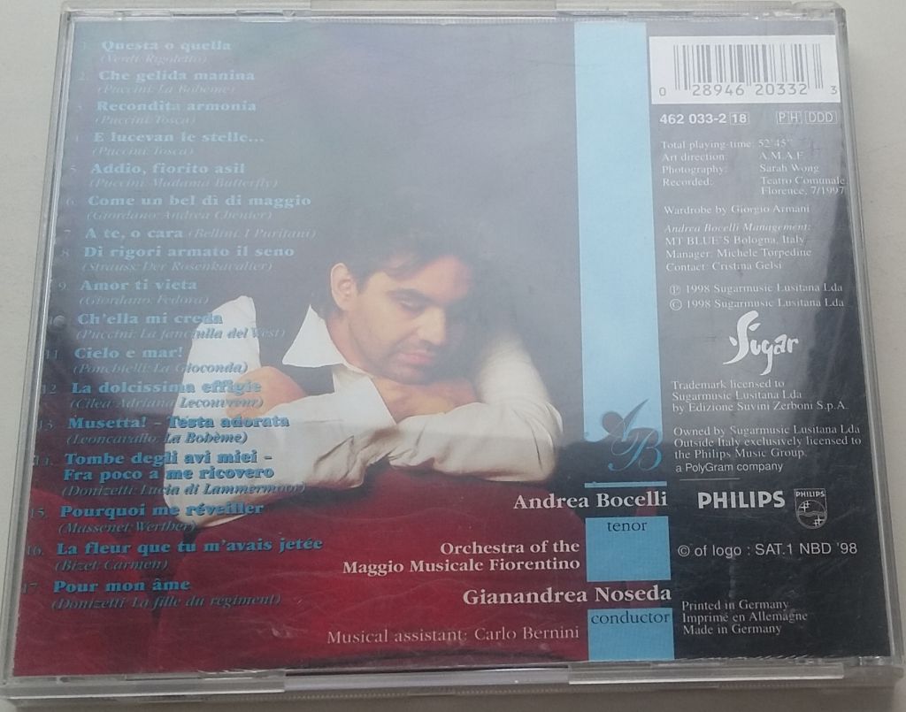 ANDREA BOCELLI Aria - The Opera Album CD Germany - фото фото фото 2