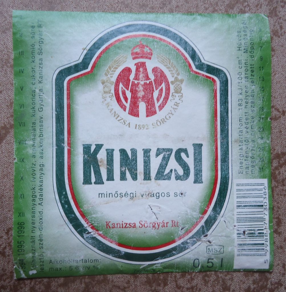 Пивные этикетки Kinizsi  Венгрия - фото фото фото 0