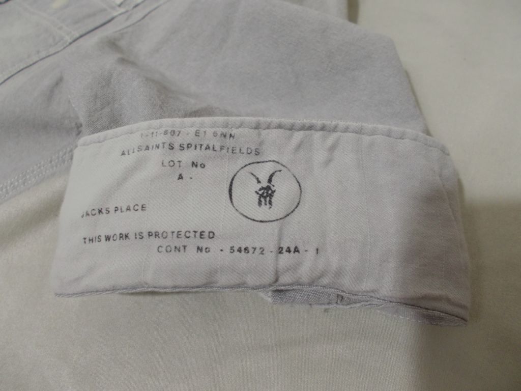 Рубашка джинсовая серая 'Allsaints' 'excavator 1/2 sleeve shirt' 40-42р - фото фото фото 4