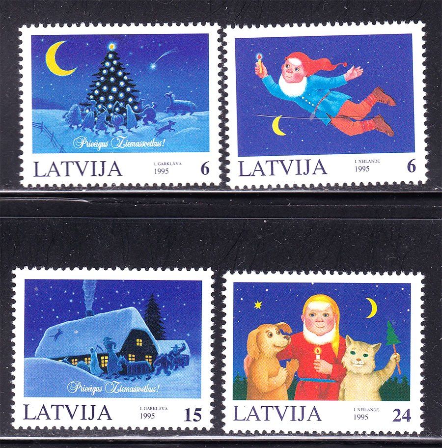 Латвия  1995 г MNH - Рождество - фото фото фото 0