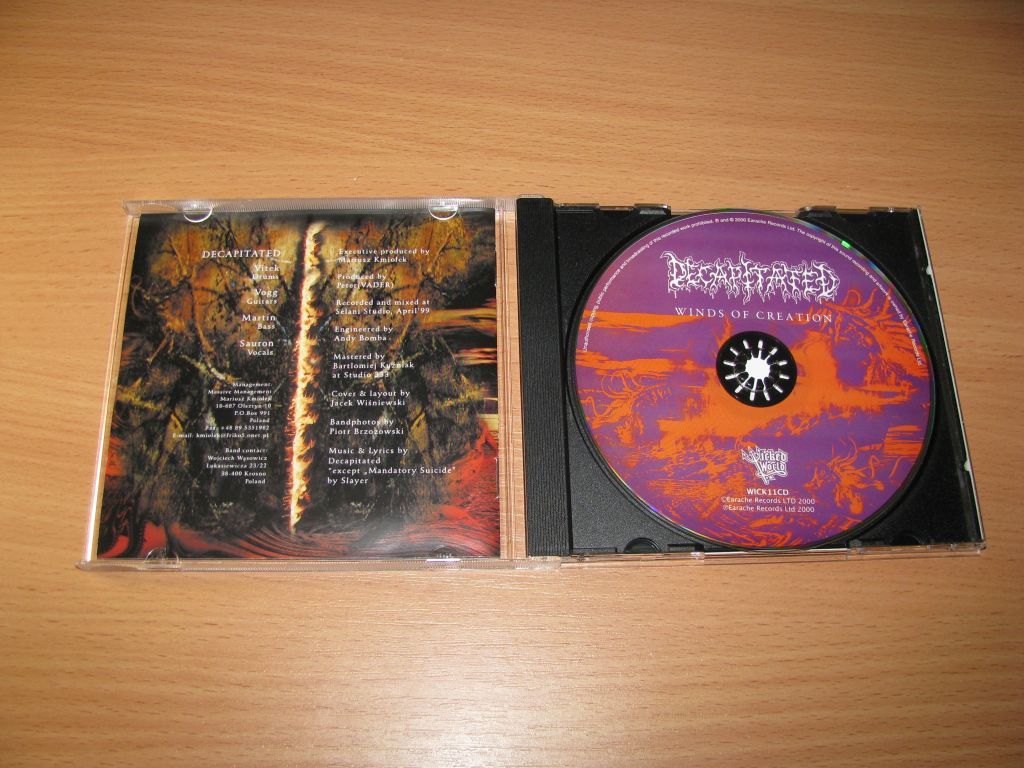 DECAPITATED - Winds Of Creation  (2000 Wicked World 1st press) - фото фото фото 1