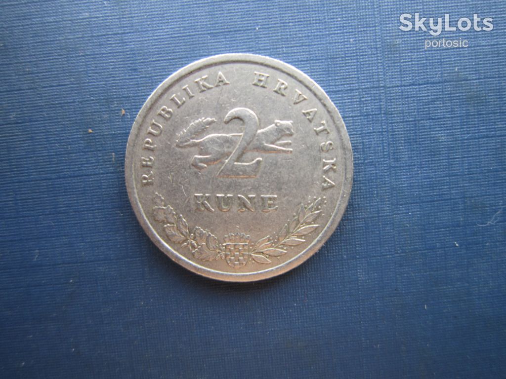 Монета 2 куны Хорватия 1996 фауна рыба тунец легенда латынь - фото фото фото 1