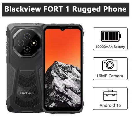 Телефон Смартфон FORT 1 NFC 4GB+128GB 6.56'' HD+ Android 15 CR+ - фото фото фото 1