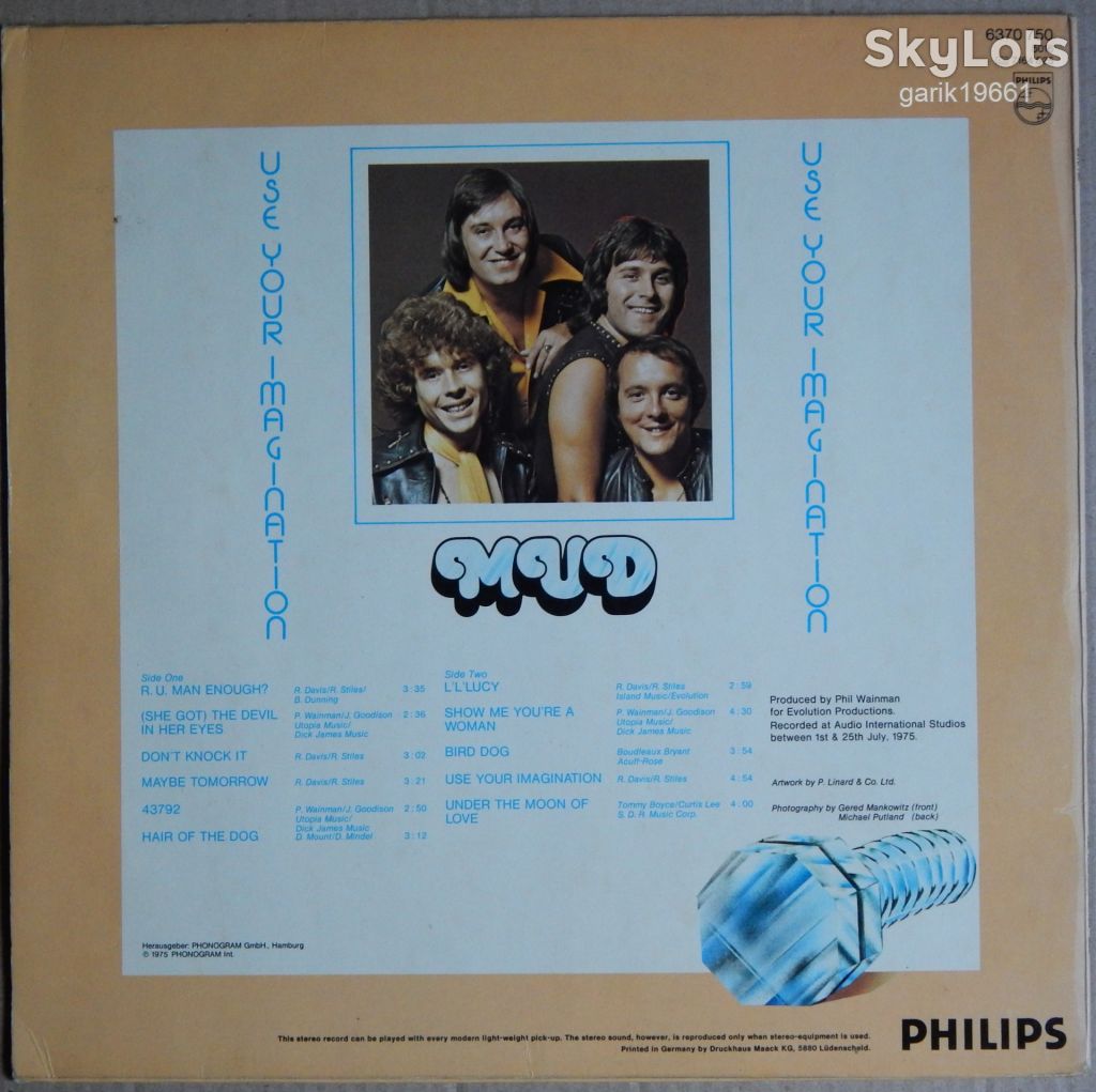 Mud – Use Your Imagination  (Philips – 6370 750, Germany) inner sleeve EX+/NM- - фото фото фото 1