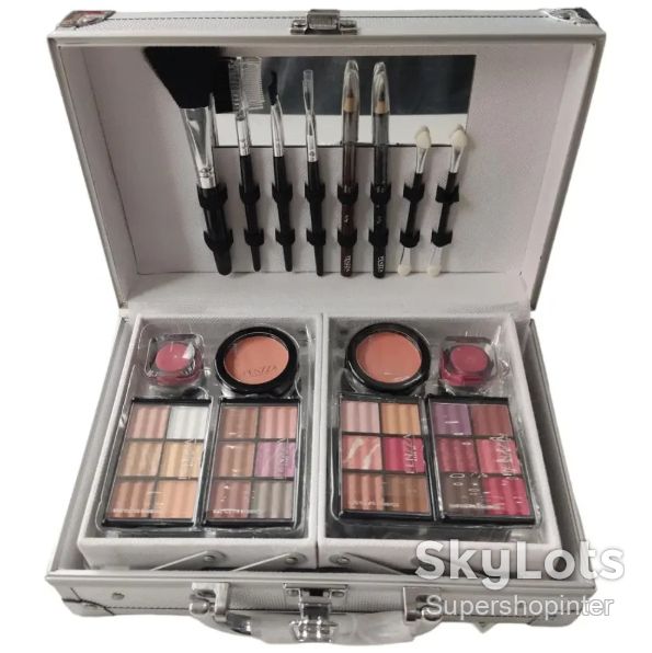 Набор женской косметики в подарочном чемодане MC1155 Makeup set Серебристый - фото фото фото 6