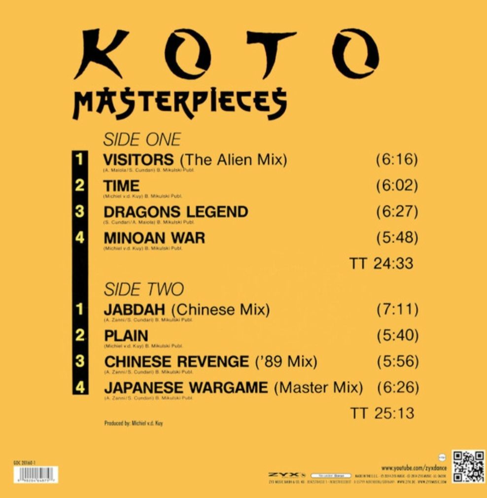 Koto - Masterpieces - 1989.  (LP). 12. Vinyl. Пластинка. Europe. S/S. - фото фото фото 1