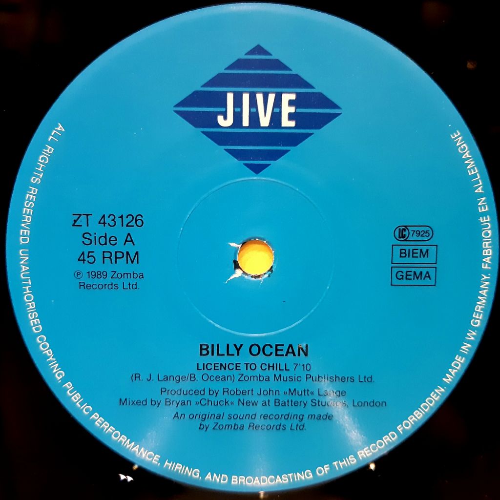 Billy Ocean - Licence To Chill - 1989.  (EP). 12. Vinyl. Пластинка. Germany - фото фото фото 3