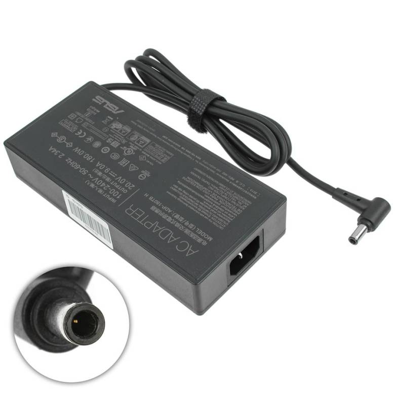 Адаптер для ноутбука ASUS 20V, 9A, 180W, 6.0*3.7мм-PIN, black - фото фото фото 1