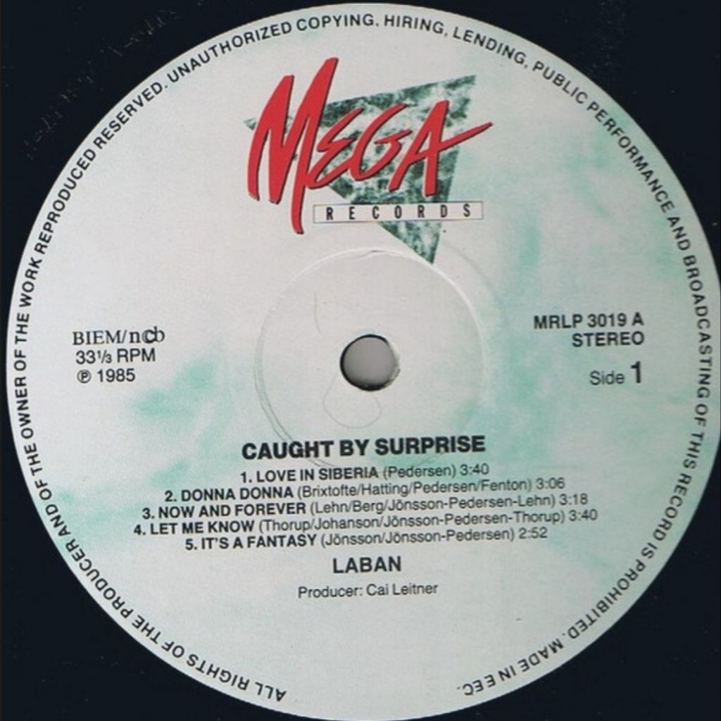 Laban - Caught By Surprise - 1985.   (LP). 12. Vinyl. Пластинка. Scandinavia - фото фото фото 2