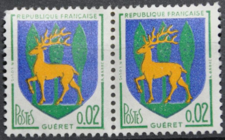 Франция Стандарт Геральдика г. Гере Олень Сцепка 1964 - фото фото фото 0