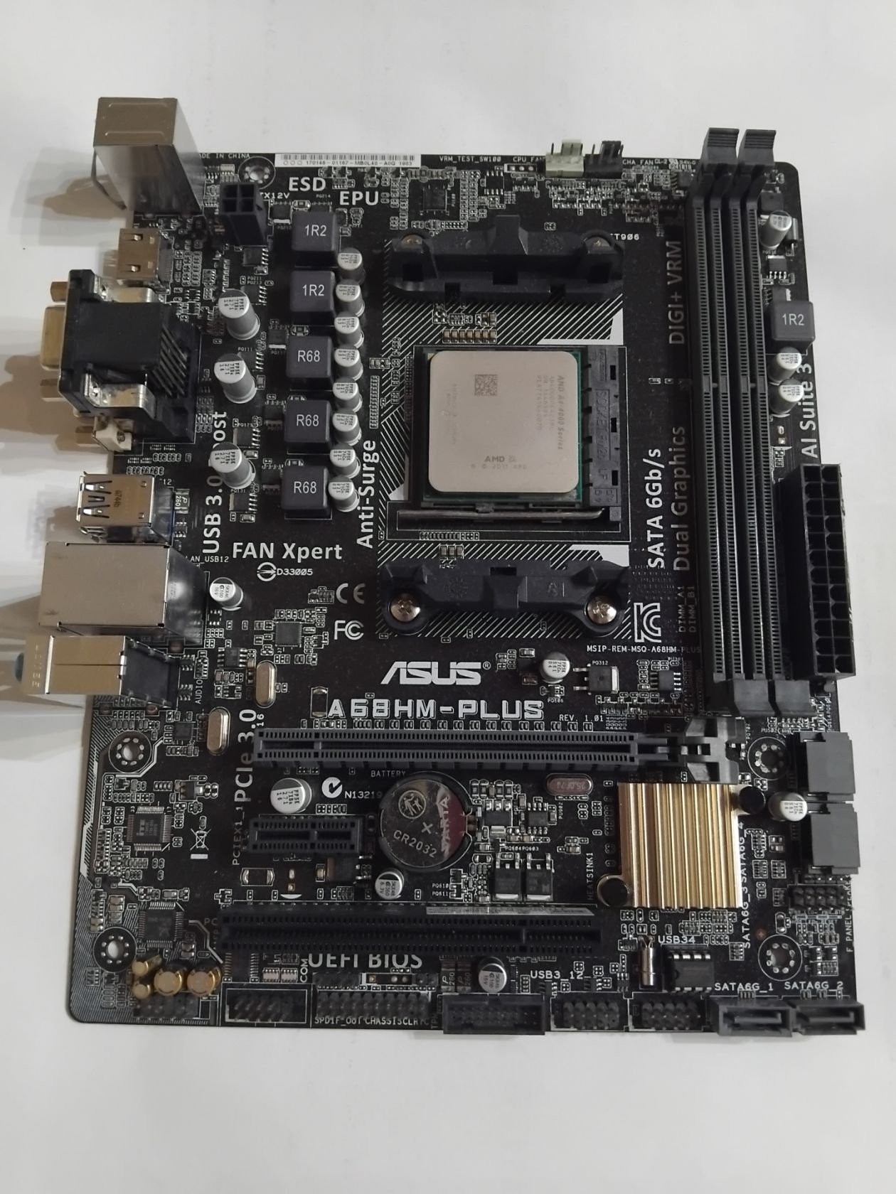 Материнська плата ASUS A68HM-PLUS , повністю робоча - фото фото фото 0